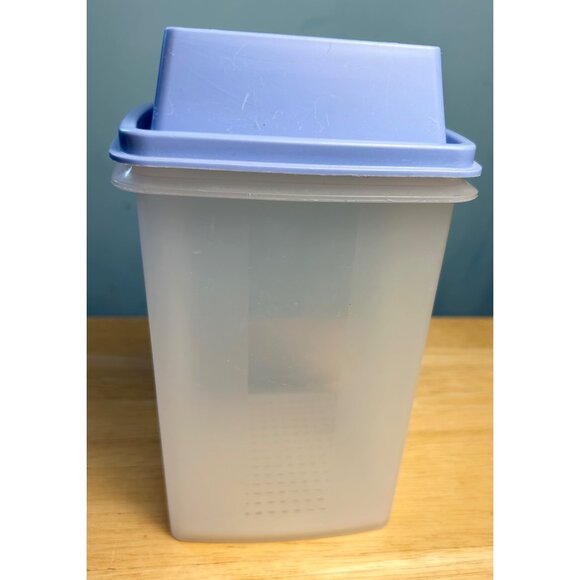 VTG Tupperware Pickle Keeper Pic a Deli Blue & Frosted White 3 Piece USA - Picture 1 of 11